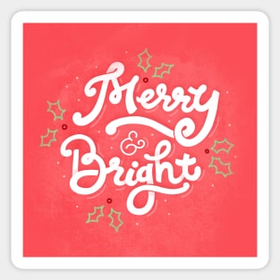 Merry & Bright - Christmas - Hand Lettering Sticker